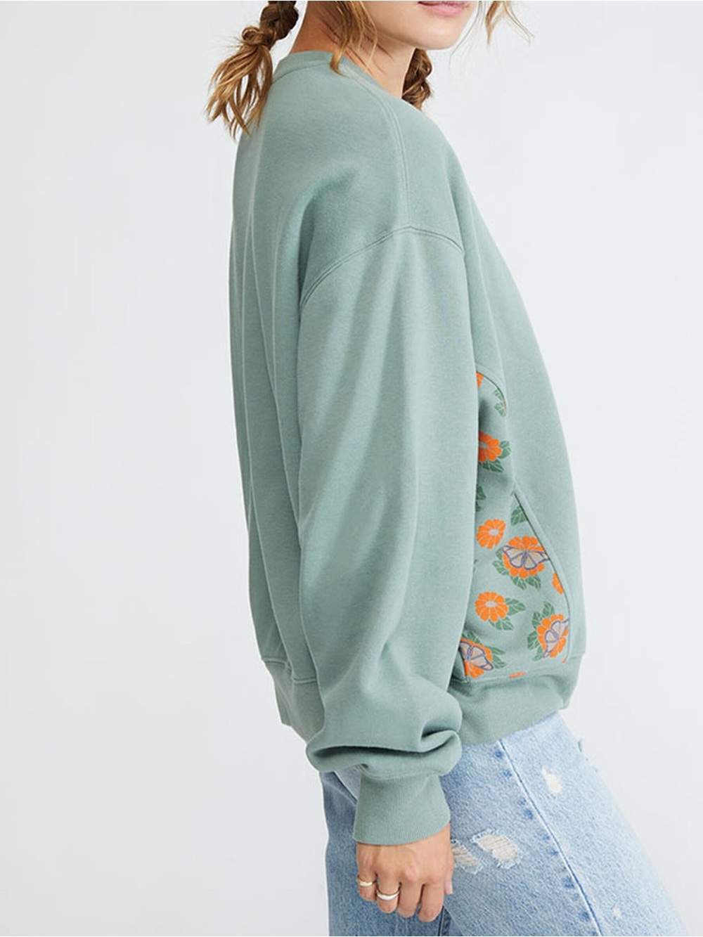 PacSun Sage Green Crewneck Sweatshirt